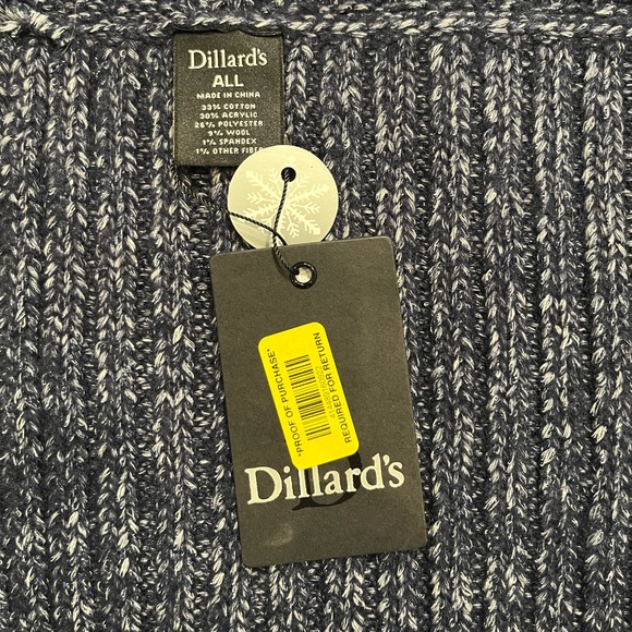 ❄️ Dillard's Infiniti Neck Scarf | Women's | Navy Blue | Wool Blend | New! - Picture 6 of 6